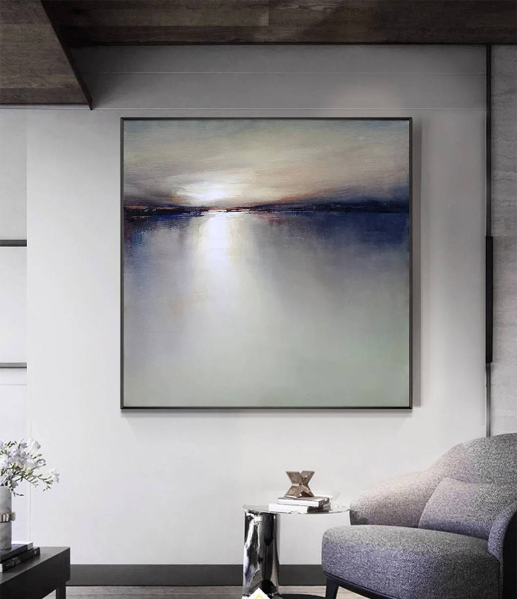Gray Sky Contemporary Abstract Canvas Wall Art 90RAE wall art
